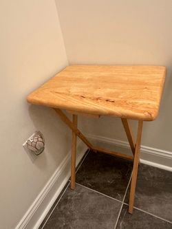 Wood snack tables