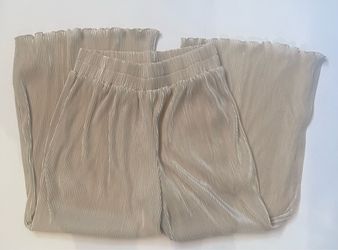 Pleated Wide-Leg Pants & blouse Wishlist Apparel Light Beige