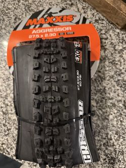 Max is Aggressor 27.5x2.30 Tubules ready