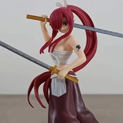 Anime-inspired Red-haired Samurai Figure (Fairy Tail)