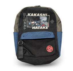 Bioworld VIZ Naruto Kakashi Hatake Team 7 Backpack Black Blue Pre-Owned OS