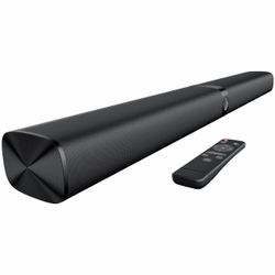 Assistrust Sound Bar for Smart TV, Soundbar with Bluetooth/ARC/Opt/AUX Connect, Auto Volume Boost, 3 Equalizer Modes, 2 in 1 Detachable Soundbar for T