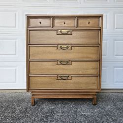 Vintage Chest Of Drawers / Tall Dresser Mid-Century Modern 