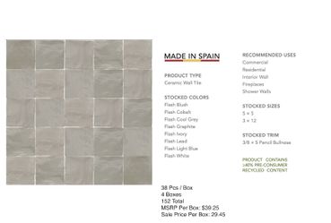 Arizona Tile Flash 5" X 5" Ceramic Tile