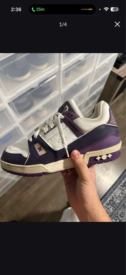 Purple Louis Vuitton trainers