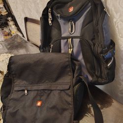 Swiss Backpack and Laptop bag both 30$