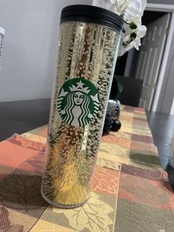 Gold Starbucks cup