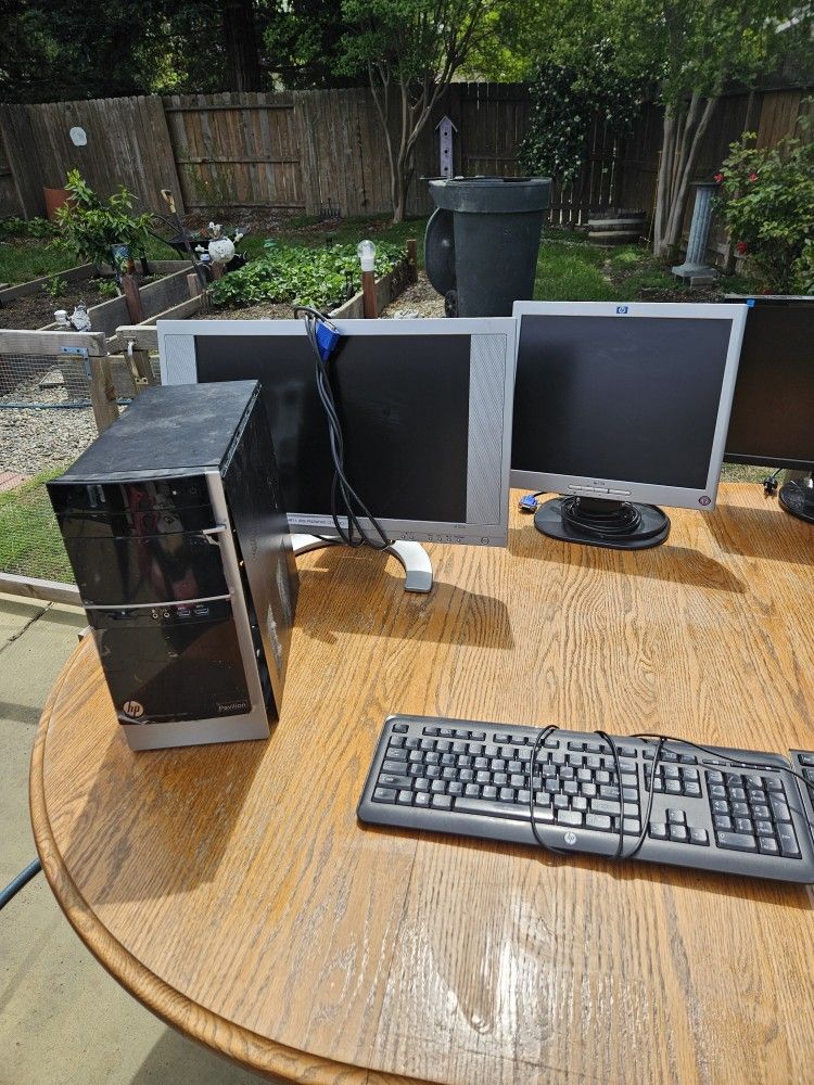 Computer Monitors, Keyboards.