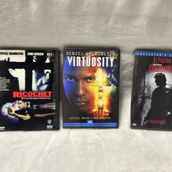 Ricochet Virtuosity Carlito's Way Collector's Edition DVD UNTESTED  Case cleaned to the best of my abilities Disc has Defects