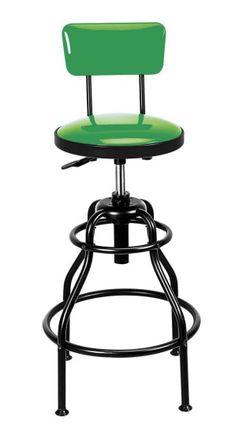 Adjustable Industrial Shop Stool with Back
