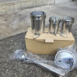 New stainless steel infuser set with scoop - $10