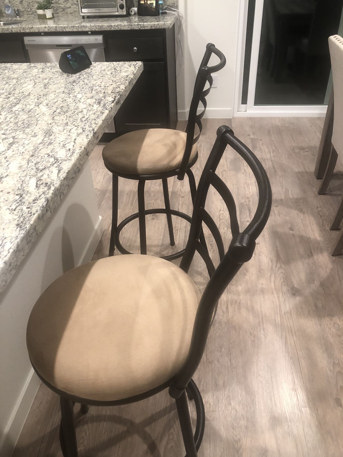 Two Kitchen island chairs