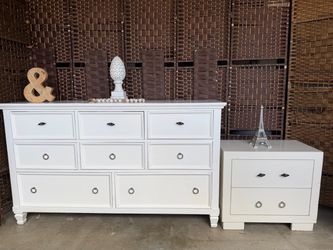 White Dresser $89  and Nightstand $39