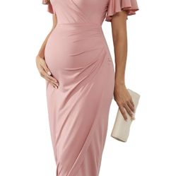 Pink Maternity Dress