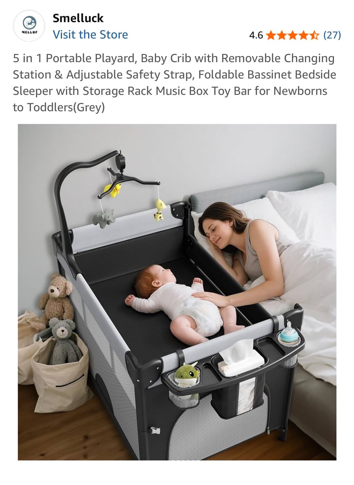 NEW Play Yard, Crib, Bassinet Bedside Sleeper