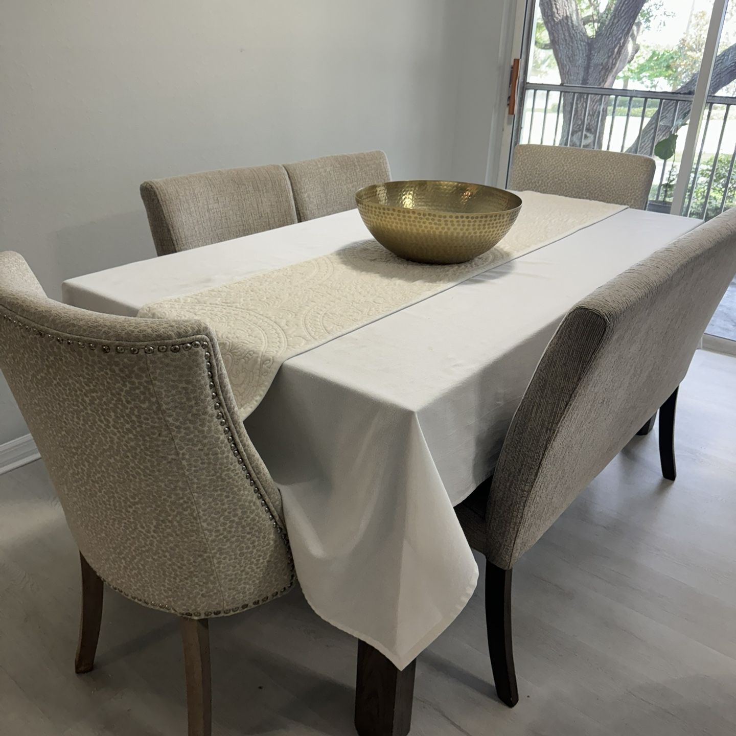 six-seat dining set