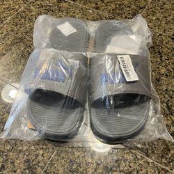 Great Deal New Men’s Size 10 Gray And Blue Puma Slides Great Deal 
