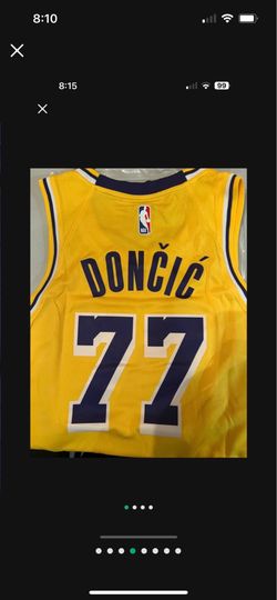 Yellow lakers Luka Doncic new labron basketball jersey