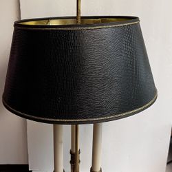 Vintage STIFFEL Brass Bouillotte Candlestick Lamp Model 7145