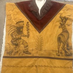 Leather Mexican Poncho Gaban 