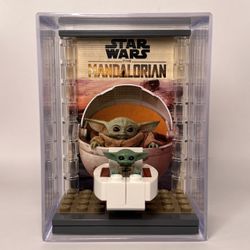 Collectible Force Pack Minifigure Display Case For Lego Star Wars Grogu w/ Pram