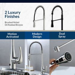 FLOW Spring-neck Professional Motion Activated Faucet Sink 