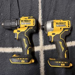 Dewalt 20v Drill and Impact atomic series
