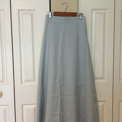 Beautiful 174 Women’s Silky Long Skirt, Light Blue