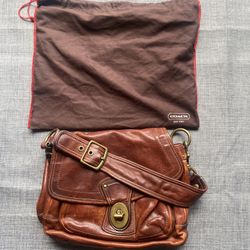 Coach Legacy Vintage Ali Whiskey Leather Flap 10329 Shoulder Bag Purse EUC