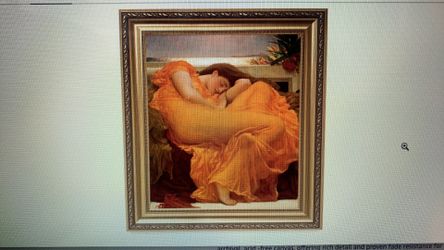 Flaming June, Frederic alright on classic art framed art for wall decor