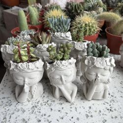 Garden Mini Cement Pots 