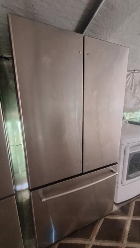 New Double Door Stainless Steel Refrigerator
