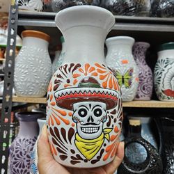 💥💐Talavera dia De Muertos Flower Vase 🌼 Etsy Casamxartesanalstore 