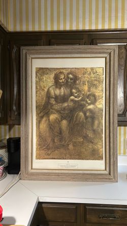 Framed Leonardo da Vinci Art Print 1965