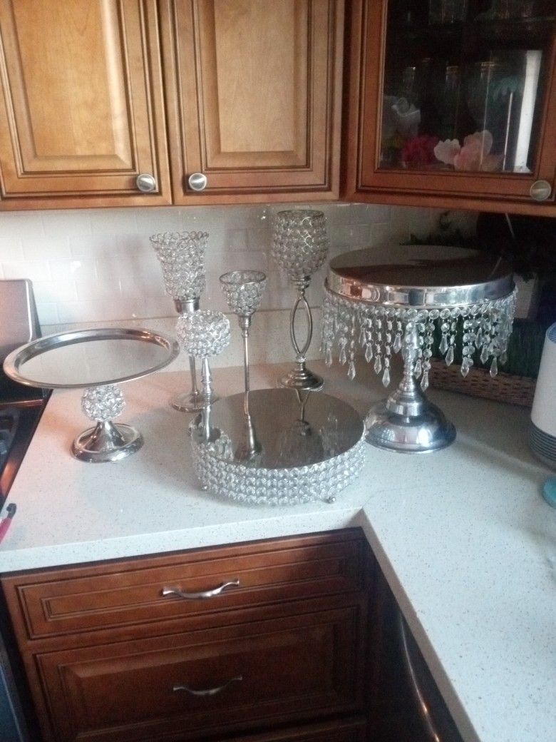 Crystal And Silver Dessert And Table