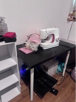 Modern Black Desk / Craft Table / Sewing Table