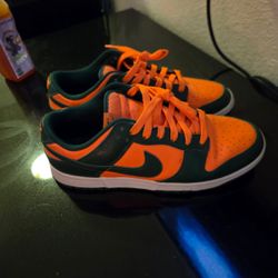 Nike Dunks( Miami Hurricane Orange/Green)