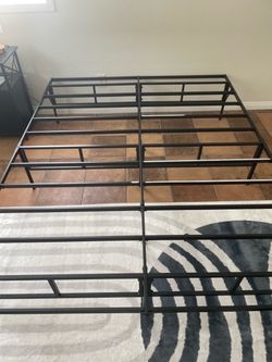 Metal queen bed frame