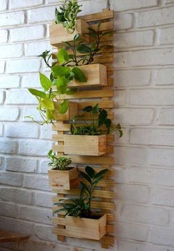 Wooden vertical planter custom made on order