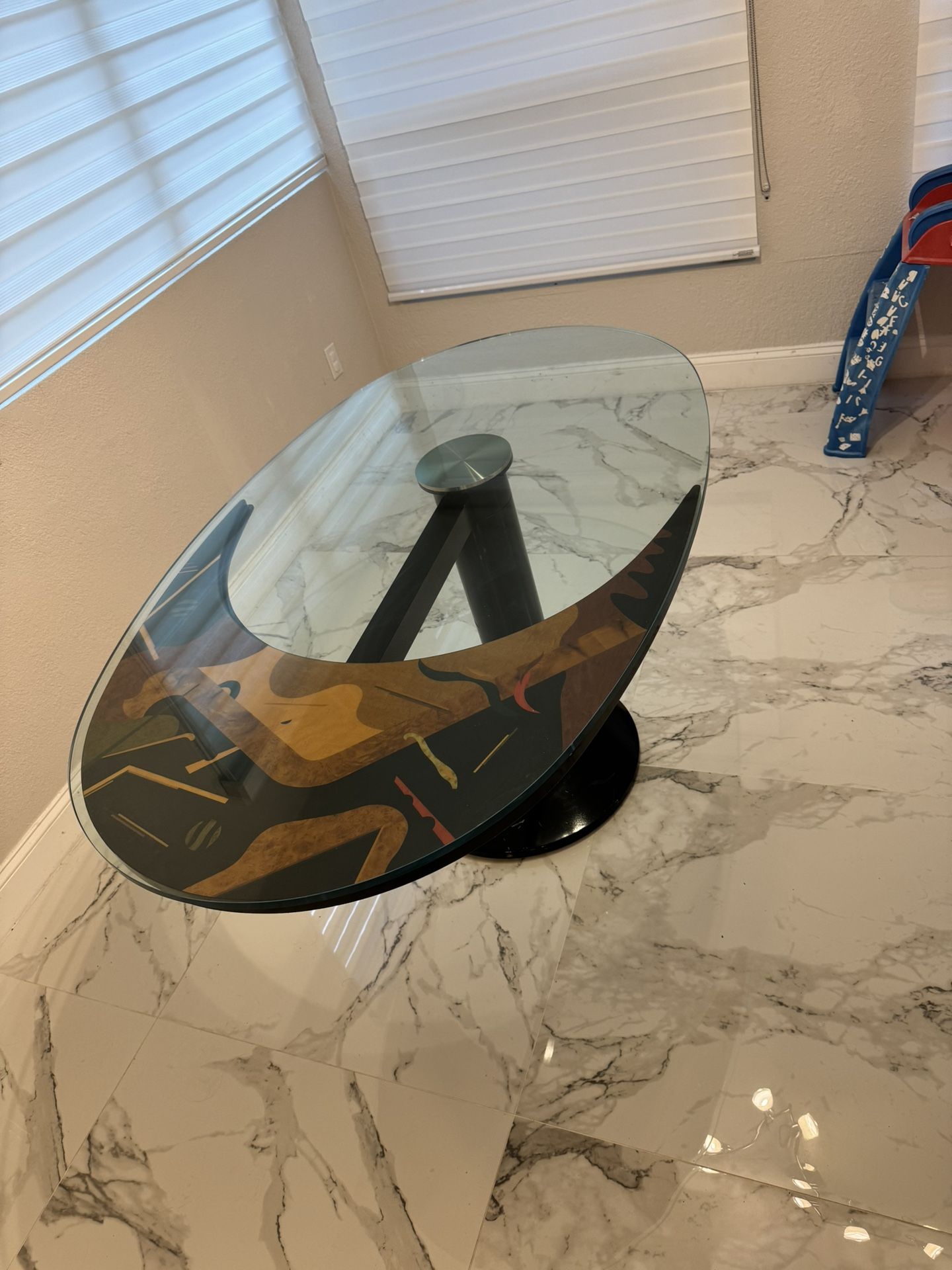 Roche Bobois Glass Boomerang Dining Table