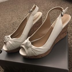 White wedge shoes women size 9 - $15