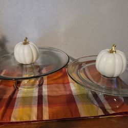2  Clear Glass Cake Stands Great For Treats 