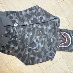 GREY BAPE ZIP UP