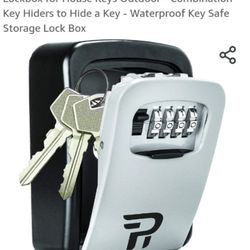 Key Lock Box for Outside - Rudy Run Wall Mount Lockbox for House Keys Outdoor - Combination Key Hiders to Hide a Key - Waterproof Key Safe Storage Loc