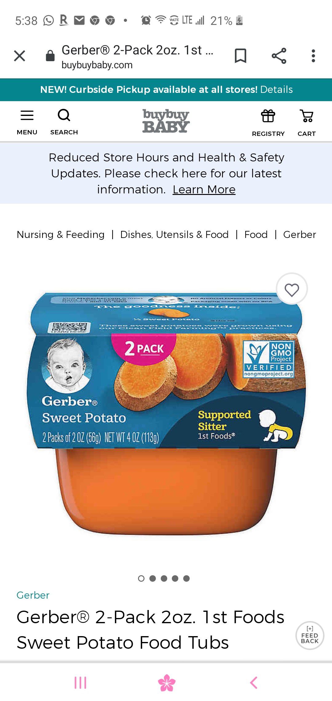 Baby food different types