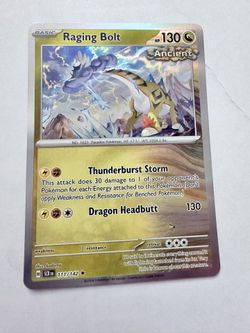 Basic Raging Bolt HP 130 Thunderburst Storm Attack Rarity Yellow