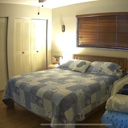 Queen size bed. mattress NOT included.