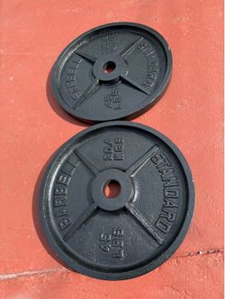 Olympic 2 inch gym plates 45.lbs x 2