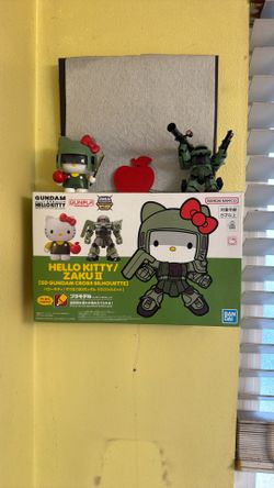 Hello Kitty X  Gundam Lego Style Prebuilt- item is the images in the photos, as well as the box in the photos and instructions