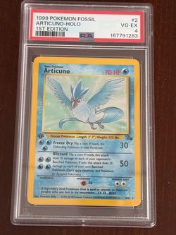 1999 Vintage Pokemon Fossil Articuno Holo 1st Edition PSA 4 (2/62)